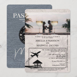 Convite para Casamento do Passaporte Silver Maldiv
