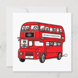 Convite para casamento do Red Double Decker London