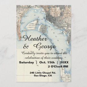 Convite para casamento do Rustic Vintage San Diego