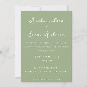 convite para casamento do sábio verde e branco min