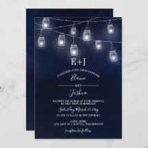 convite para casamento do Starsky Mason Jars