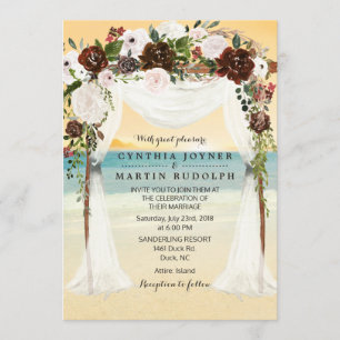Convite para casamento do Sunset Beach Arbor