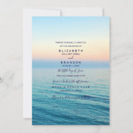 Convite para Casamento do Sunset Skies Beach Ocean