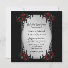 Convite para casamento do Tema do Gótico de Ferro