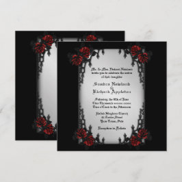 Convite para casamento do Tema do Gótico de Ferro