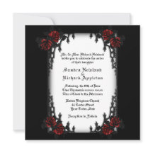 Convite para casamento do tema do Gótico do Trimes