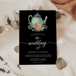 Convite para Casamento do Tema do Partido do Tea W