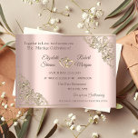 Convite para casamento Dourado de Corações Dourado<br><div class="desc">Convite de casamento elegante.</div>