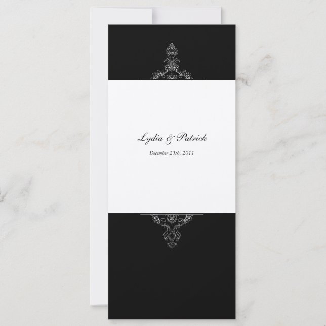 Convite para Casamento Dourado e Negro (Frente)