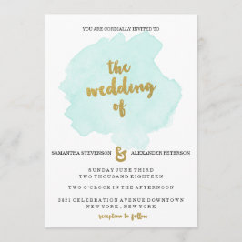 Convite para Casamento Dourado e Rasal Blush