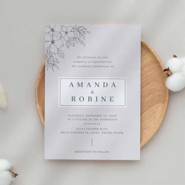 Convite para Casamento Dusty Mauve (Criador carregado)