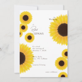 Convite Para Casamento Elebant Sunflower