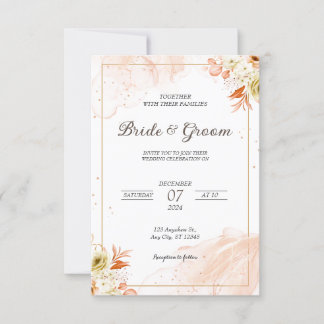 Convite para Casamento Elegante