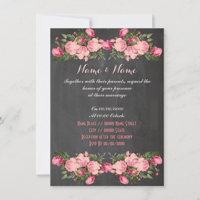 convite para casamento elegante (Frente)