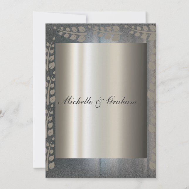 Convite para Casamento Elegante (Frente)