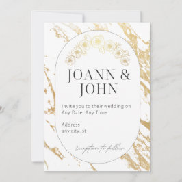 Convite para casamento elegante