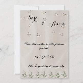 Convite para casamento elegante