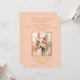 Convite para Casamento Elegante Abstrato Moderno