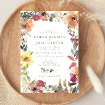 Convite para Casamento Elegante Boho Wildflower<br><div class="desc">Convite para Casamento Elegante Boho Wildflower</div>