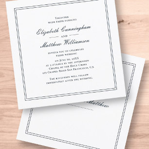 Convite para Casamento Elegante Clássico e Simple