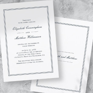 Convite para Casamento Elegante Clássico e Simple