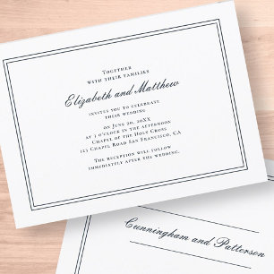 Convite para Casamento Elegante Clássico e Simple