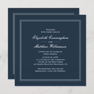 Convite para Casamento Elegante Clássico e Simples