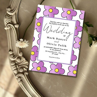 Convite para Casamento Elegante com Caligrafia Mod