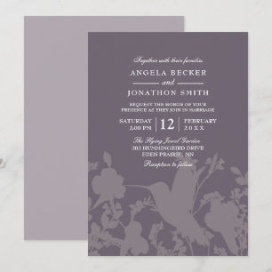 Convite para Casamento Elegante de Jardim de Hummi