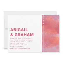 Convite para Casamento Elegante de Magenta