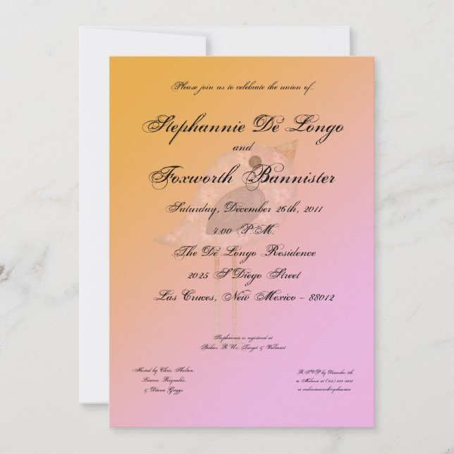 Convite para Casamento Elegante de Rico Floral 5x7 (Frente)