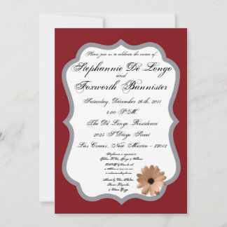 Convite para Casamento Elegante de Rico Floral 5x7