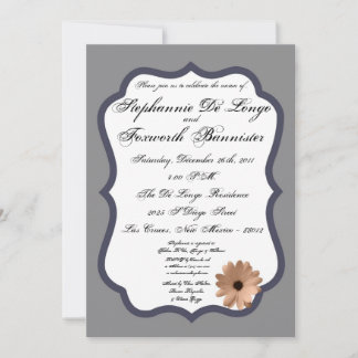 Convite para Casamento Elegante de Rico Floral 5x7