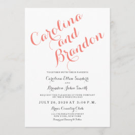 Convite para Casamento Elegante de Script Clássico