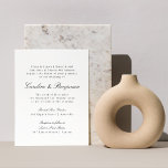 Convite para Casamento Elegante de Script Formal d<br><div class="desc">Convite De Casamento Elegante De Script Clássico Tradicional De Ortografia Formal De Orçamento</div>