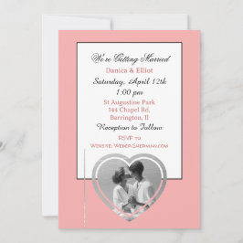 Convite para Casamento Elegante do Minimalista do 