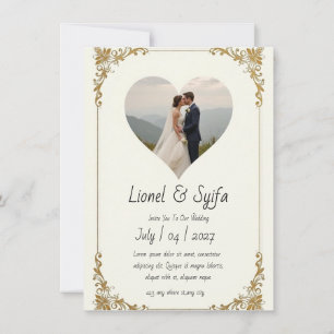 Convite para casamento elegante e moderno