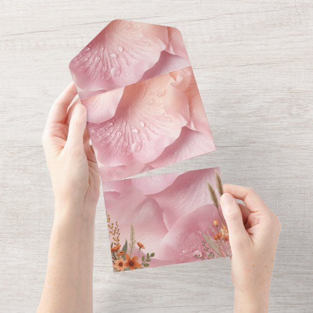 Convite para Casamento Elegante e Único (Aba destacável)