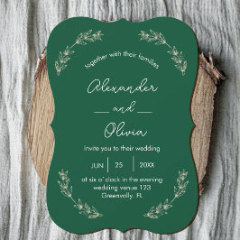 Convite para Casamento Elegante Greenery | Tipo de