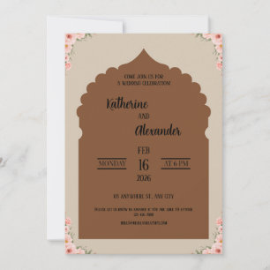 Convite para Casamento Elegante Inspirado por Marr