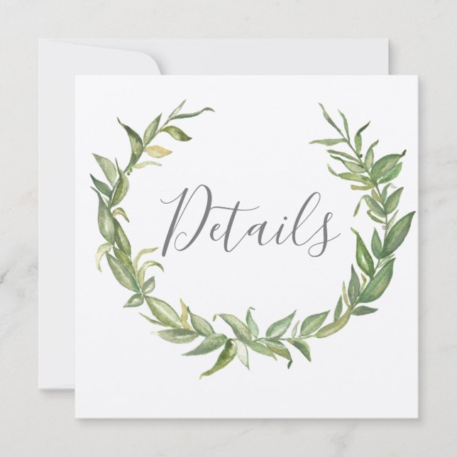 Convite para Casamento Elegante Laurel (Frente)