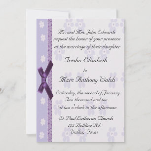 Convite para Casamento Elegante Lavanda