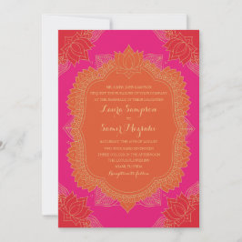Convite para Casamento Elegante Mehndi