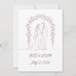 Convite para Casamento Elegante Minimalista