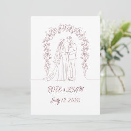 Convite para Casamento Elegante Minimalista