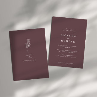 Convite para Casamento Elegante Minimalista