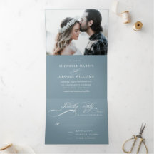 convite para casamento elegante para três vezes