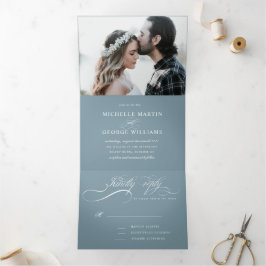 convite para casamento elegante para três vezes