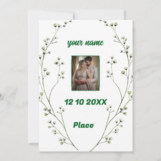 Convite para Casamento Elegante Personalizado
