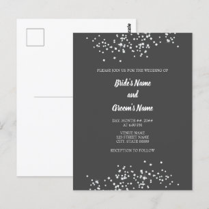 Convite para Casamento Elegante Rhinestones